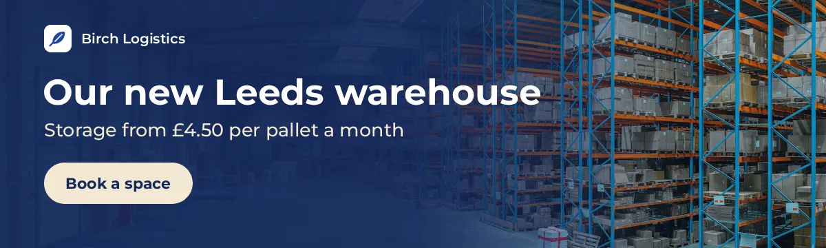 Our new Leeds warehouse. Storage from £4.50 per pallet a month